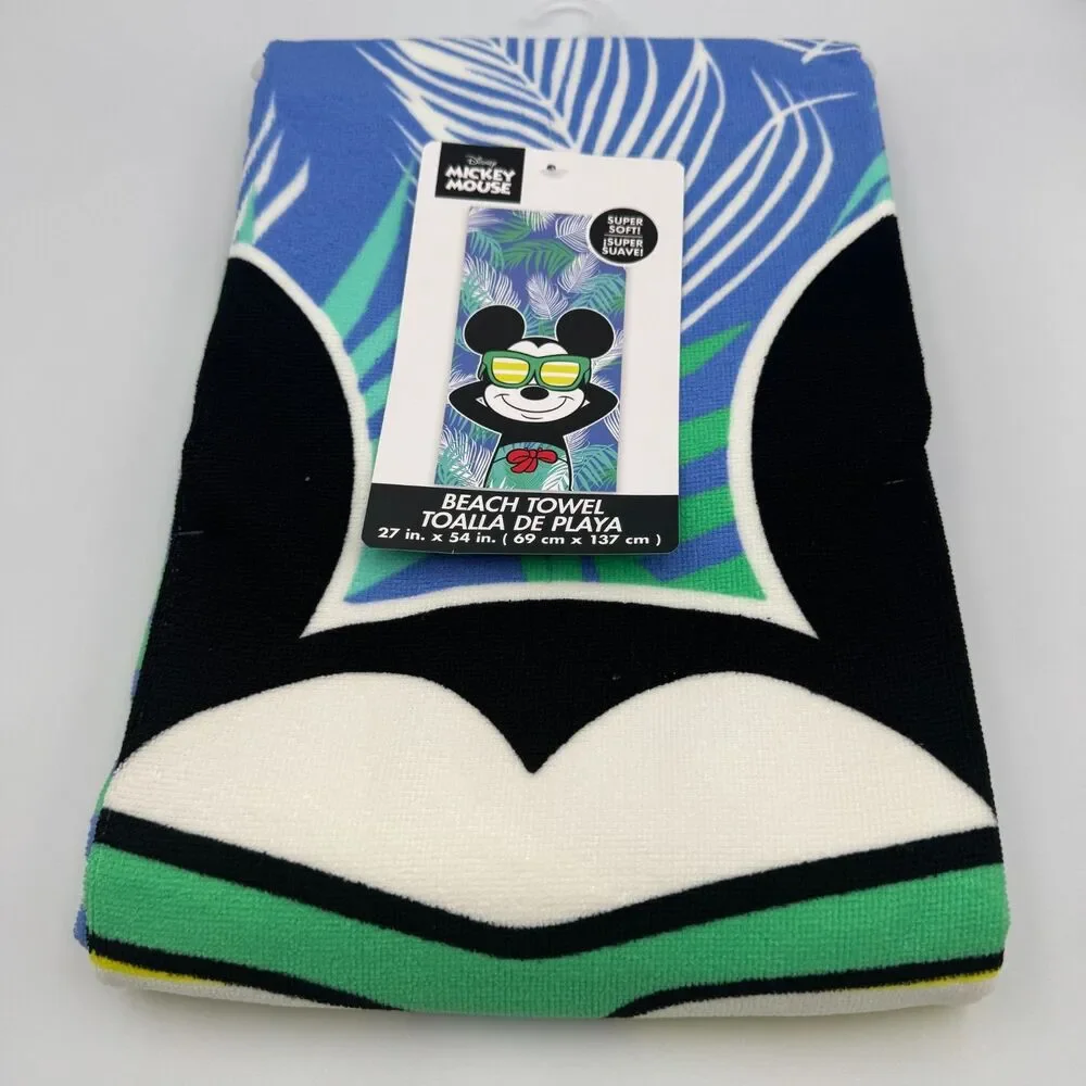 Mickey Mouse Beach Towel Bath Pool  27 X 54 Disney NWT